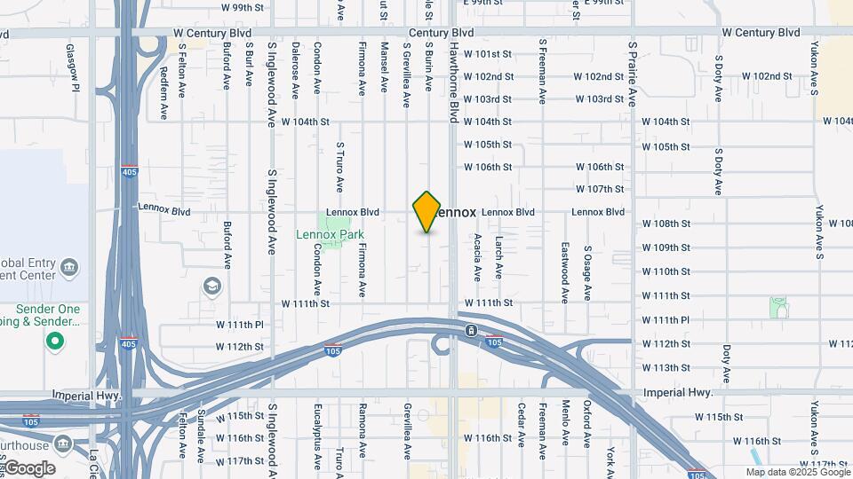 10833-10837 S Burin Ave Map and Location Details