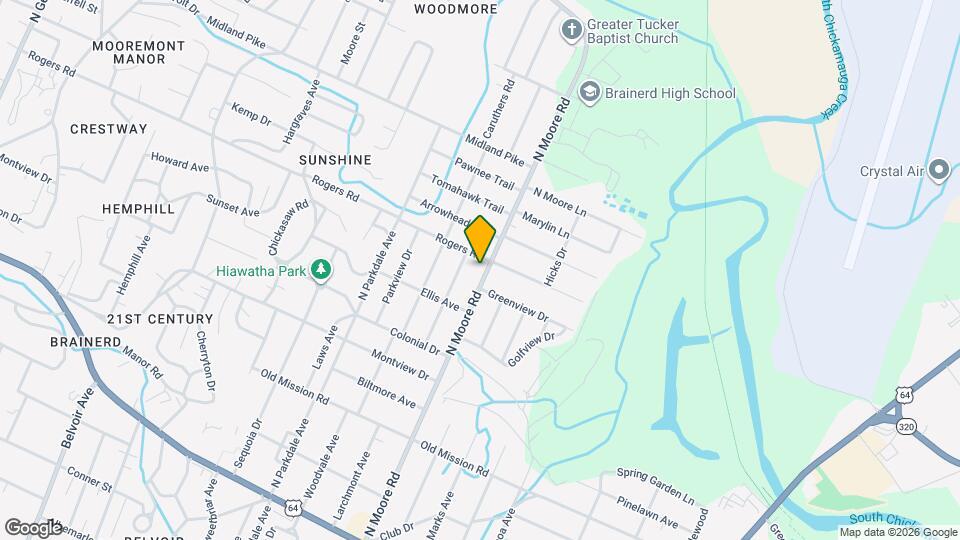 635 N Moore Rd Map and Location Details