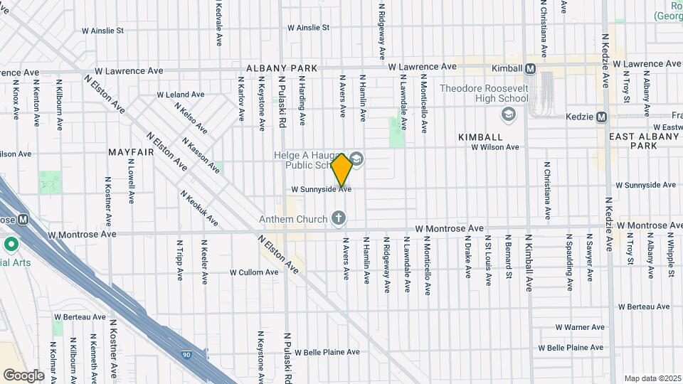 4458 N Avers Ave Map and Location Details