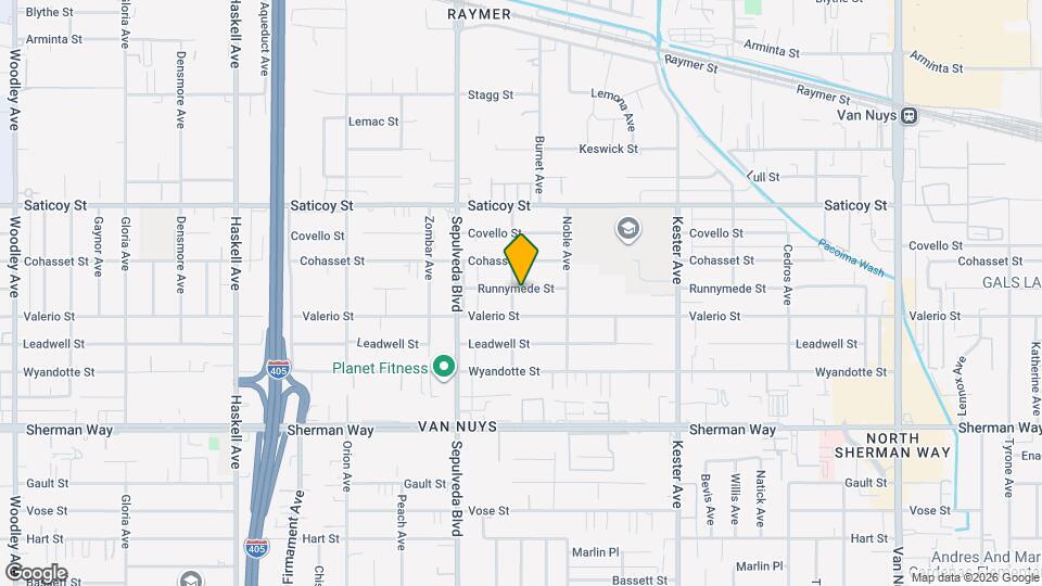 15154 Runnymede St Mapa y Detalles de la Ubicación
