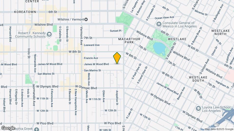 2640 James M Wood Blvd Mapa y Detalles de la Ubicación