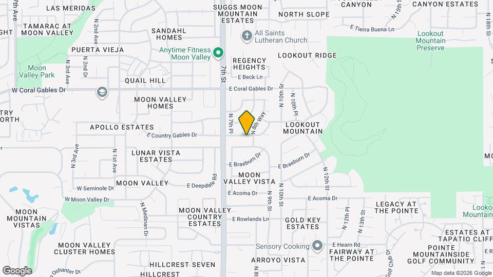 807 E Country Gables Dr Map and Location Details