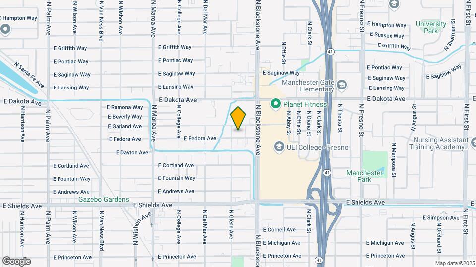 1521-1529 E Fedora Ave Map and Location Details