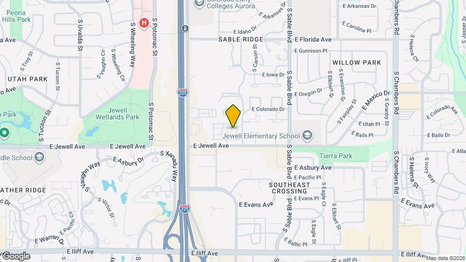 14076 E Utah Cir Map and Location Details