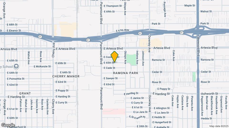 6476 Orizaba Ave Map and Location Details