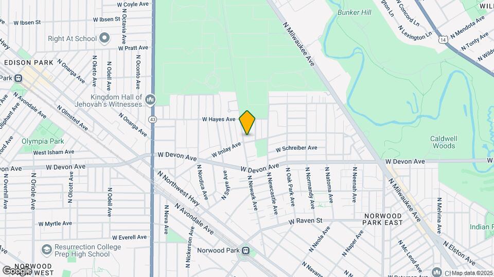 6461 N Newark Ave Mapa y Detalles de la Ubicación