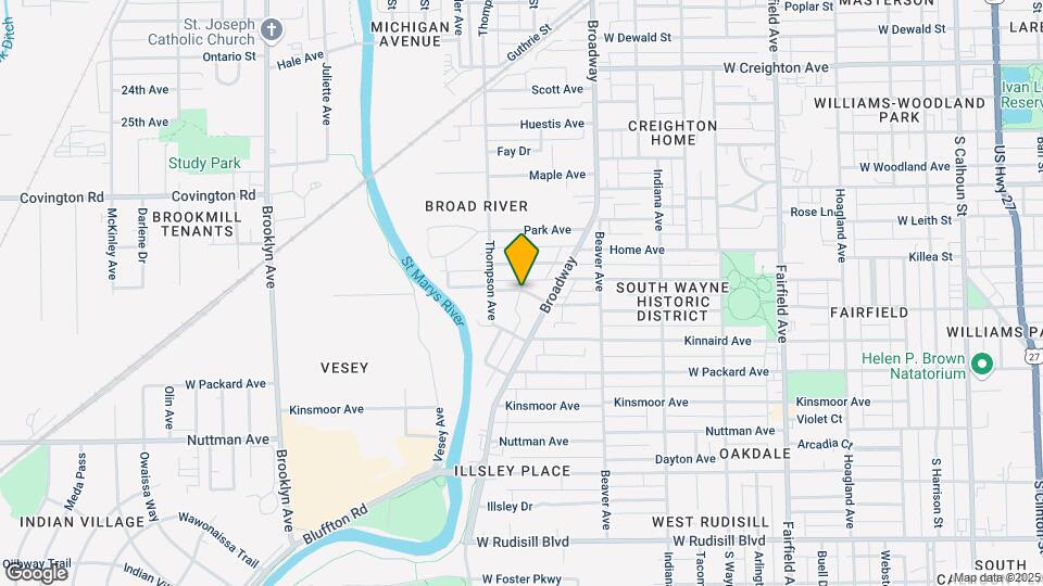 1233 W Wildwood Ave Map and Location Details