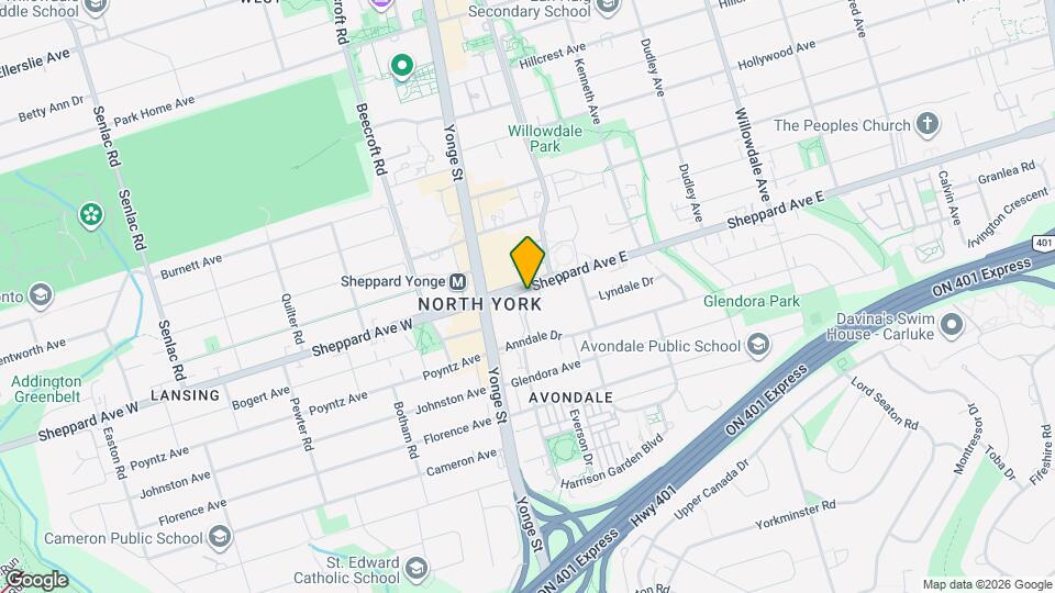 37 Sheppard Ave E, Unit SI ID1531075P Map and Location Details