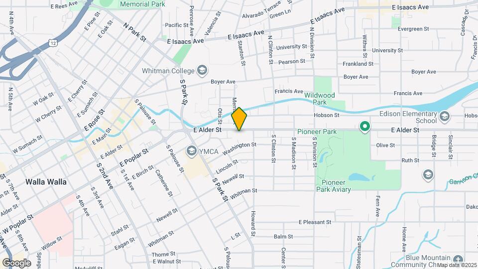 600 E Alder St Map and Location Details