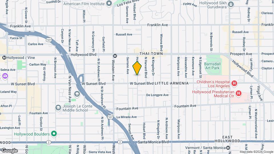 1529 1/2 N Hobart Blvd Map and Location Details