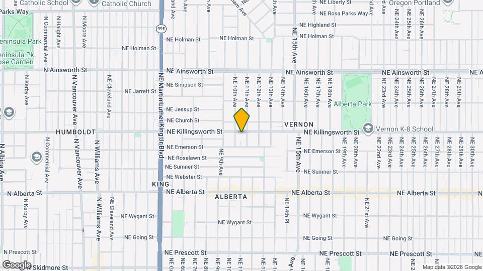 1022 NE Killingsworth St Map and Location Details