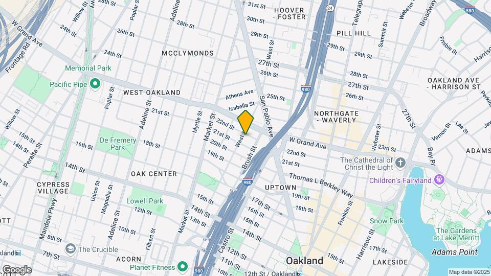 Oakland Mapa y Detalles de la Ubicación