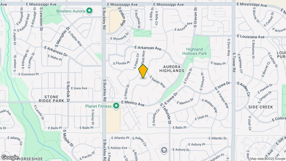 17401 E Gunnison Pl Map and Location Details