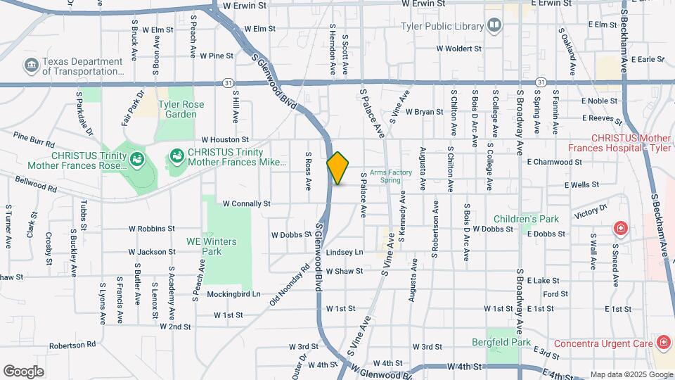 1010 W Rusk St Map and Location Details