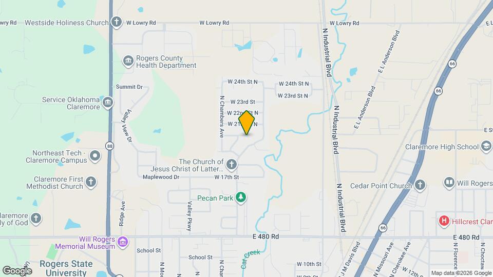 1103 W 20th St Map and Location Details