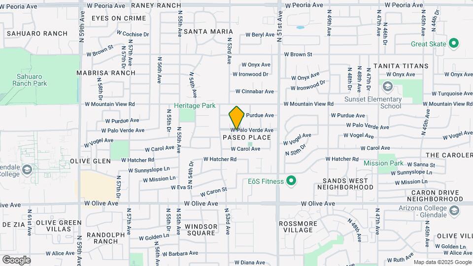 5229 W Palo Verde Ave Map and Location Details