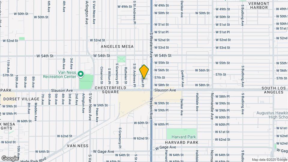 5724 S Manhattan Pl Map and Location Details