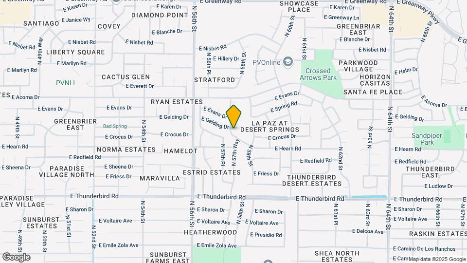 14227 N 57th Way Mapa y Detalles de la Ubicación