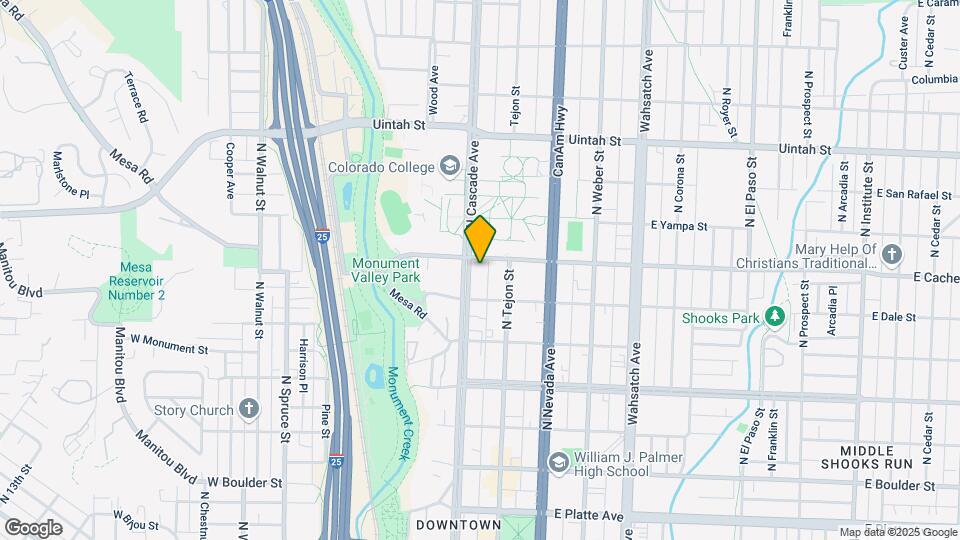 821 N Cascade Ave Map and Location Details