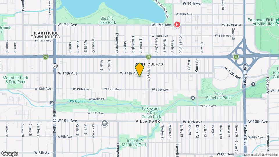 1365 Quitman St Map and Location Details