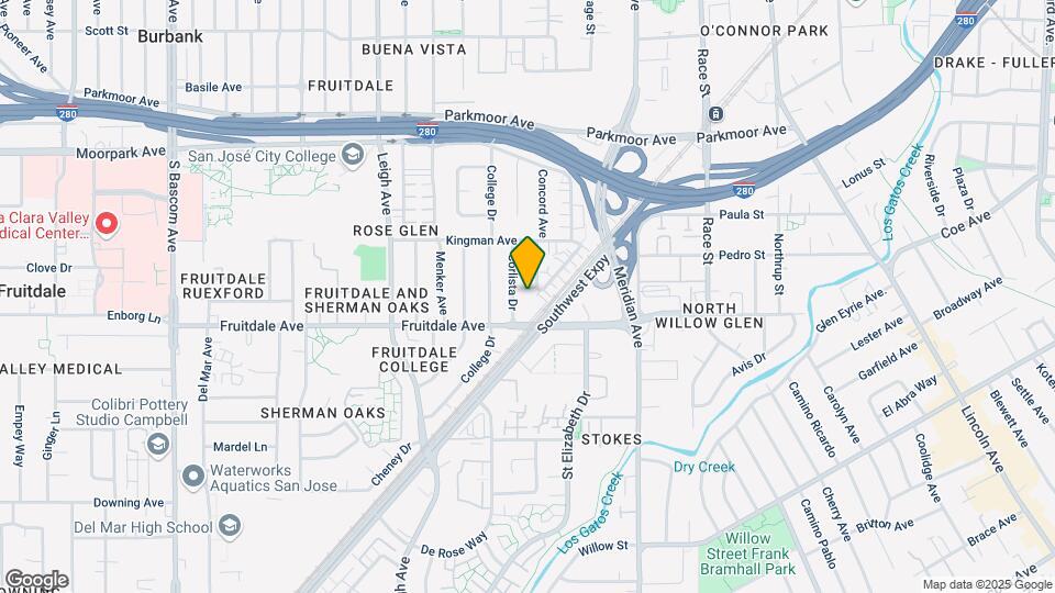 833 Nevin Way Map and Location Details