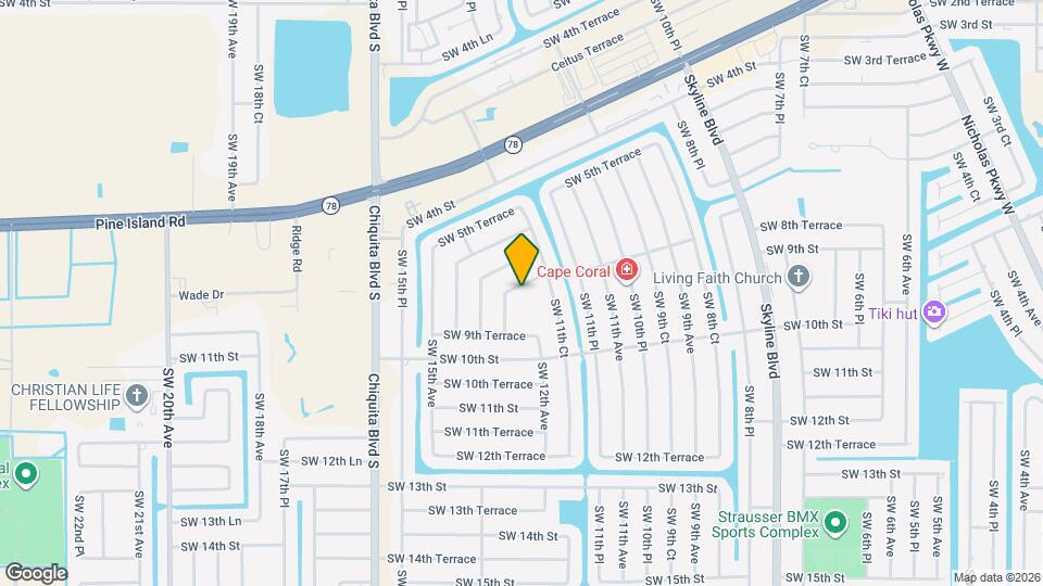 1206 SW 8th St Map and Location Details