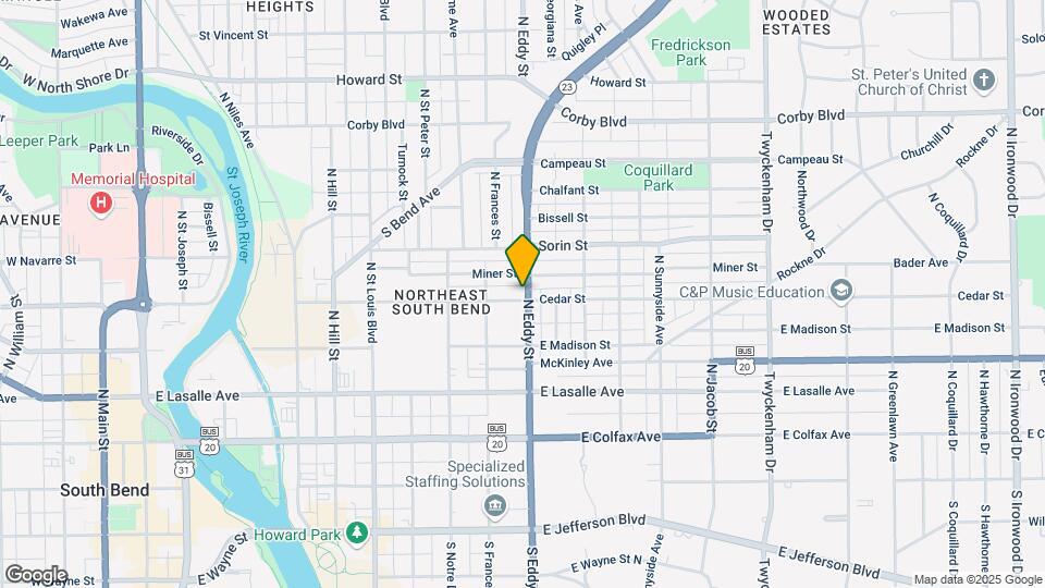 503 N Eddy St Map and Location Details