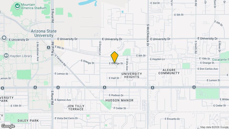 1345 E Orange St Mapa y Detalles de la Ubicación