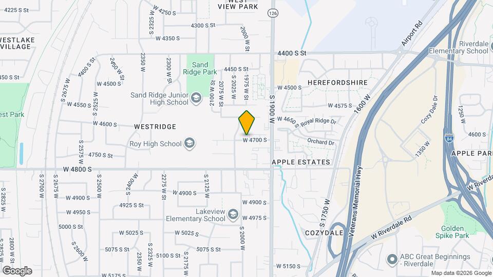 2014 W 4700 S Map and Location Details