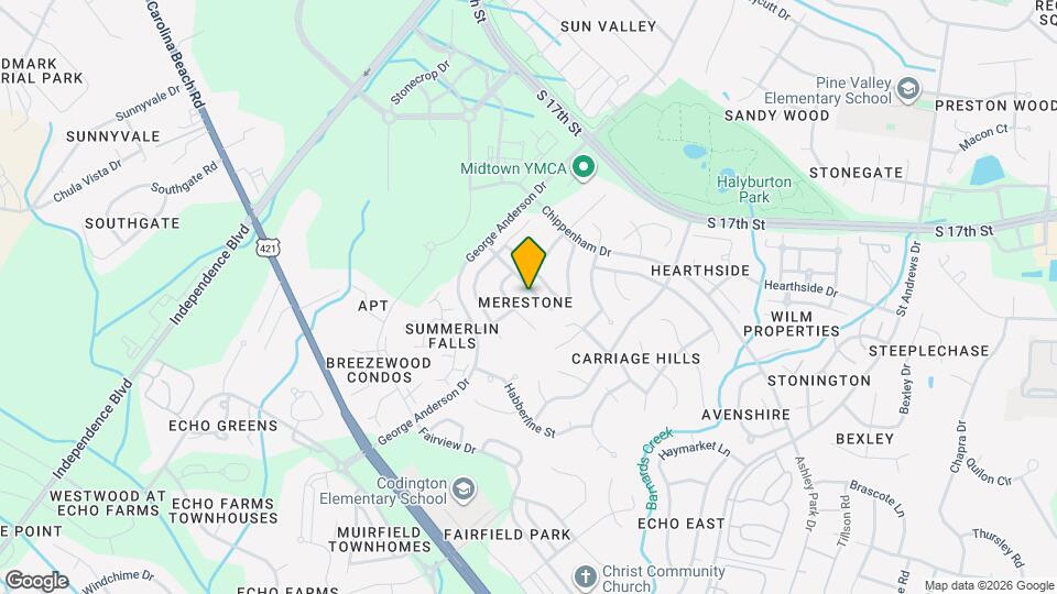 3716 Merestone Dr, Unit Tipton Park Mapa y Detalles de la Ubicación