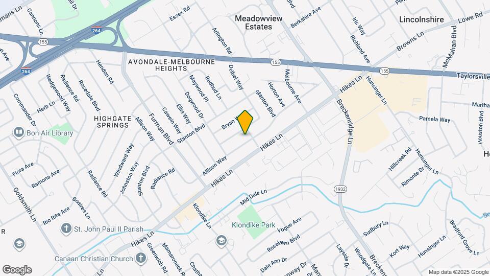 3445 Allison Way Map and Location Details