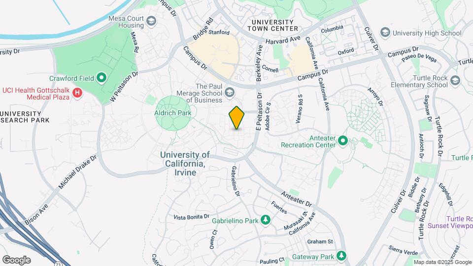 UCI Student Housing SITE 2 Map and Location Details