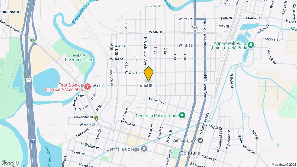 617 W 1st St Map and Location Details