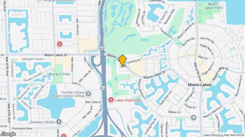 7450 Miami Lakes Dr, Unit C104 Map and Location Details