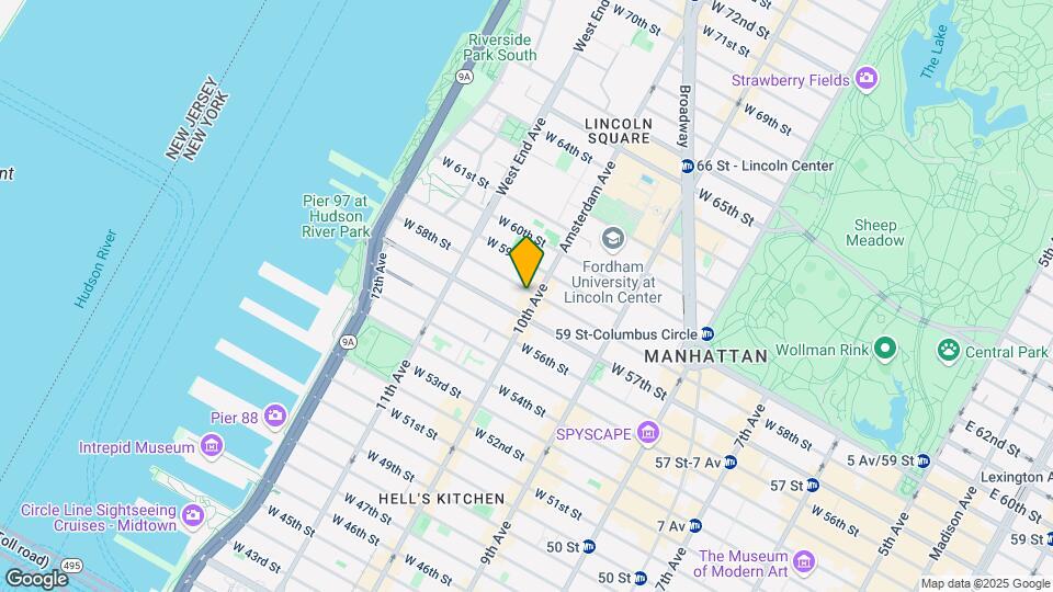 885 Tenth Ave Mapa y Detalles de la Ubicación