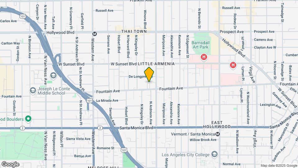 5127-5145 Fountain Ave Mapa y Detalles de la Ubicación