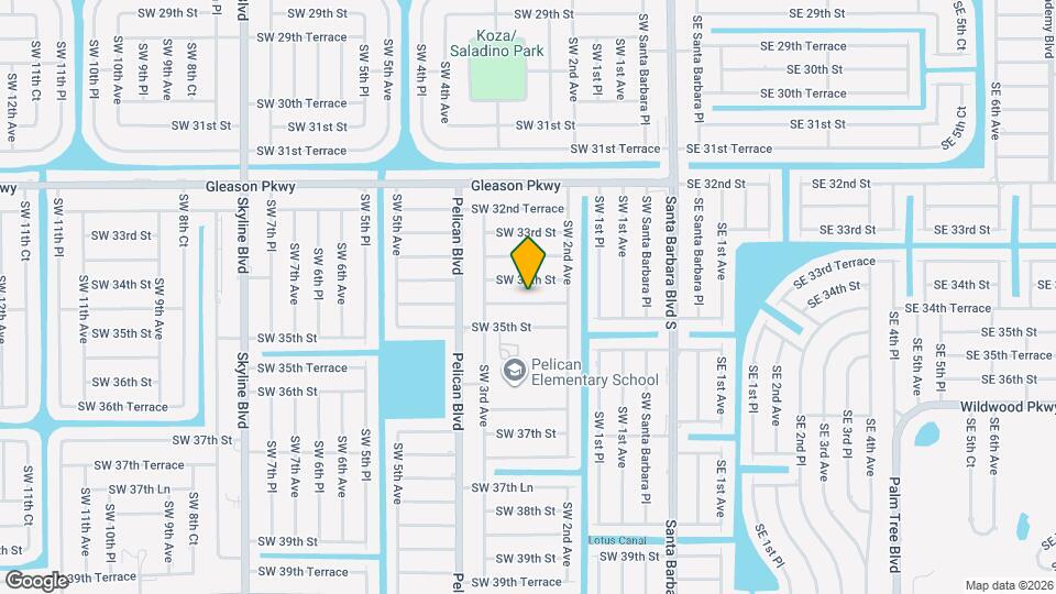 221 SW 34th Terrace Map and Location Details