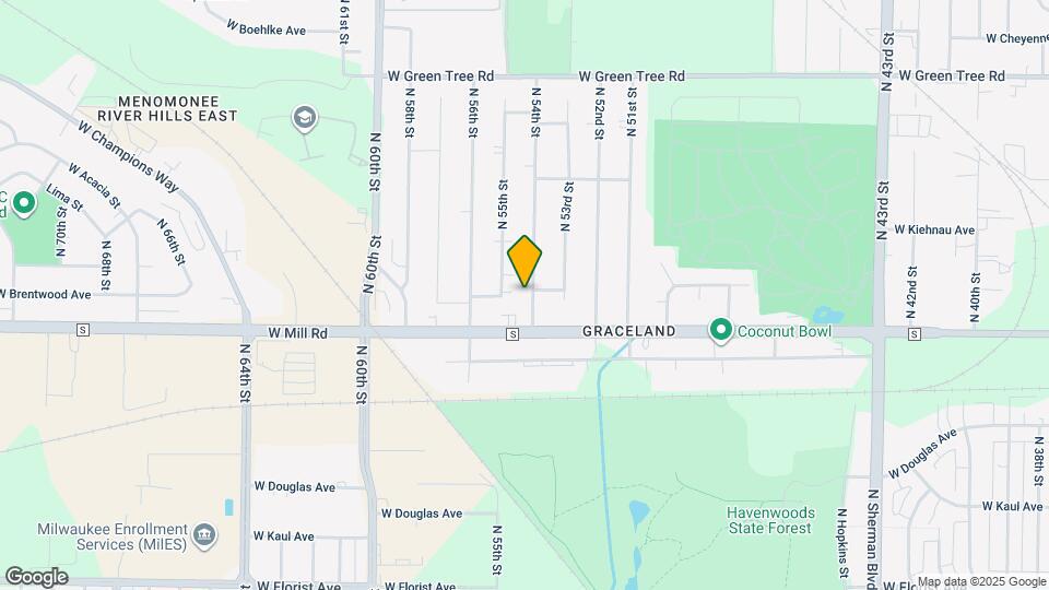 6443 N 54th St Map and Location Details