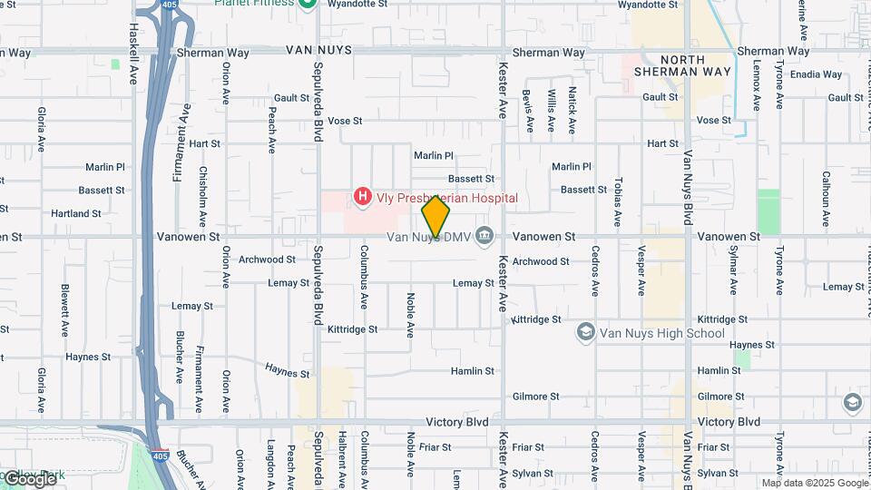 15022 Vanowen St Mapa y Detalles de la Ubicación