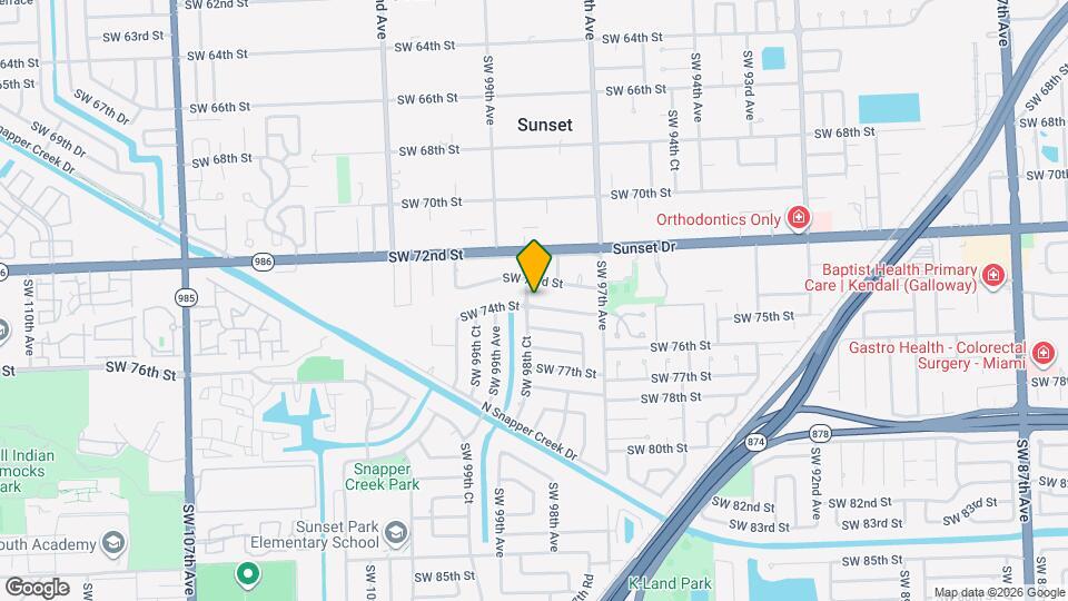 7325 SW 98th Ct Map and Location Details