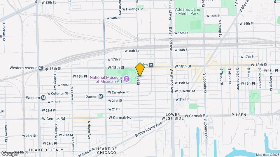 1843 S Wood St Map and Location Details