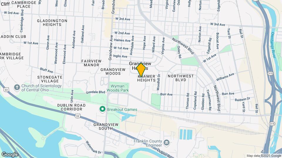 1355 Bluff Avenue, Grandview Heights, OH 43212, Unit B Mapa y Detalles de la Ubicación