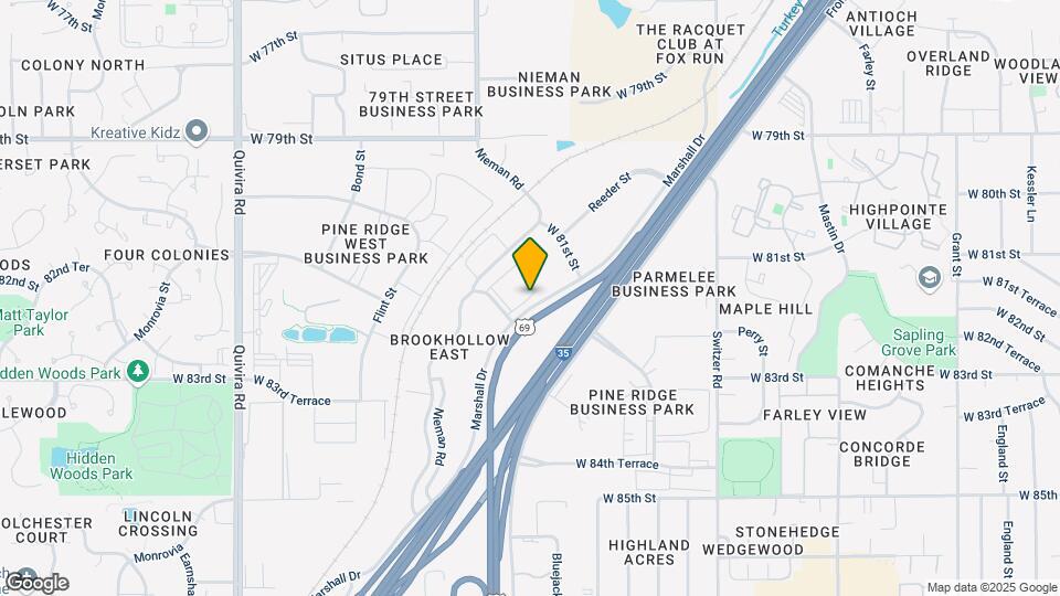 11110 Nieman Rd Map and Location Details