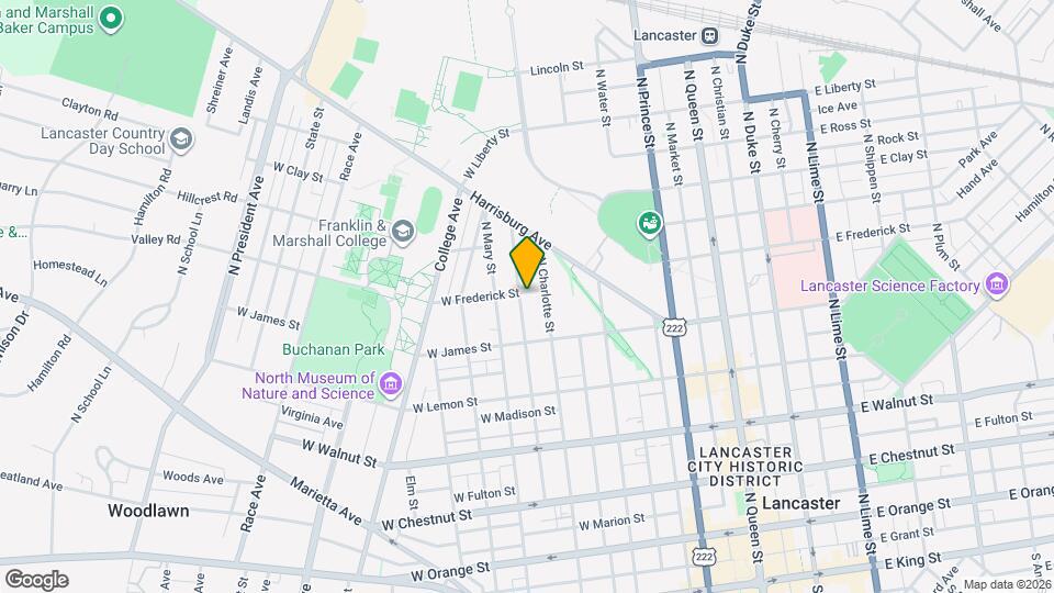 414 W Frederick St Map and Location Details