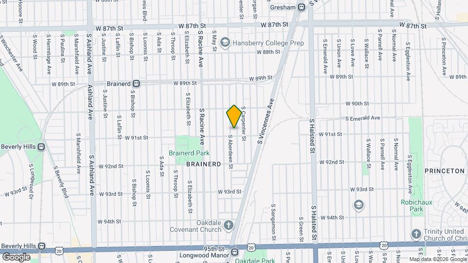 9053 S Aberdeen St Map and Location Details