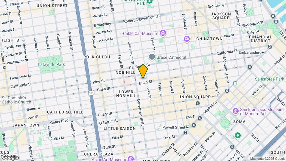1030 Bush St, Unit Rare outdoor retreat Mapa y Detalles de la Ubicación