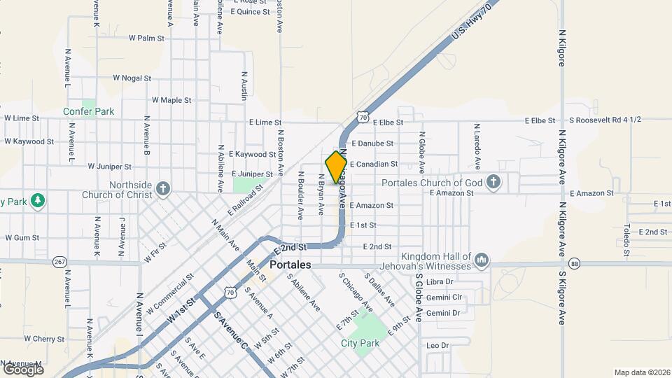 712 E Brazos St Map and Location Details