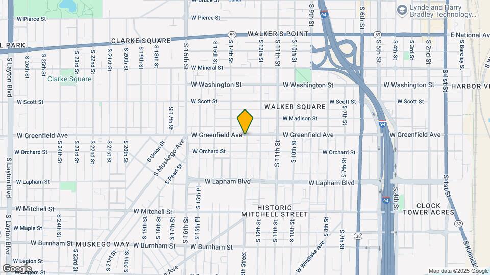1301 W Greenfield Ave Map and Location Details