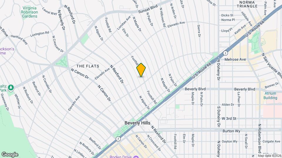 605 Foothill Rd Map and Location Details