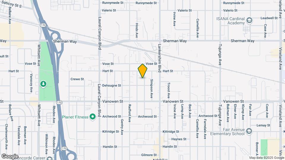 6923 Morella Ave Map and Location Details